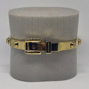 MK Gold Buckle Bangle